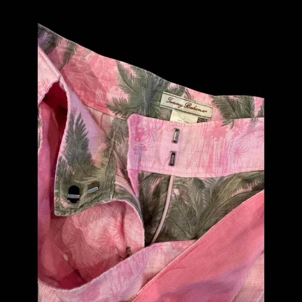 100% linen Tommy Bahama shorts size 4 - Picture 2 of 4